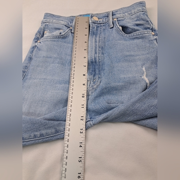 Mother The Tippy Top Insider Ankle Fray Jeans in Sippin' Sweet Tea Size 25 - Picture 8 of 13